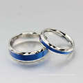 New arrival blue titanium lovers rings, his and hers matching promise rings jewelry